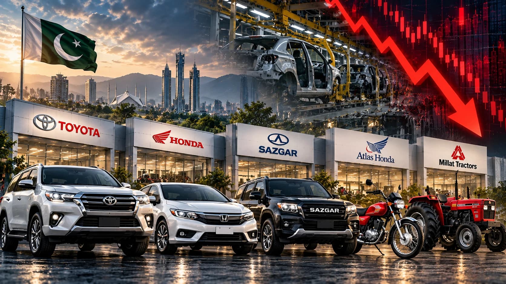 Pakistan Auto Profits Face 35% Crash as Sazgar, Honda Earnings Come Under Pressure